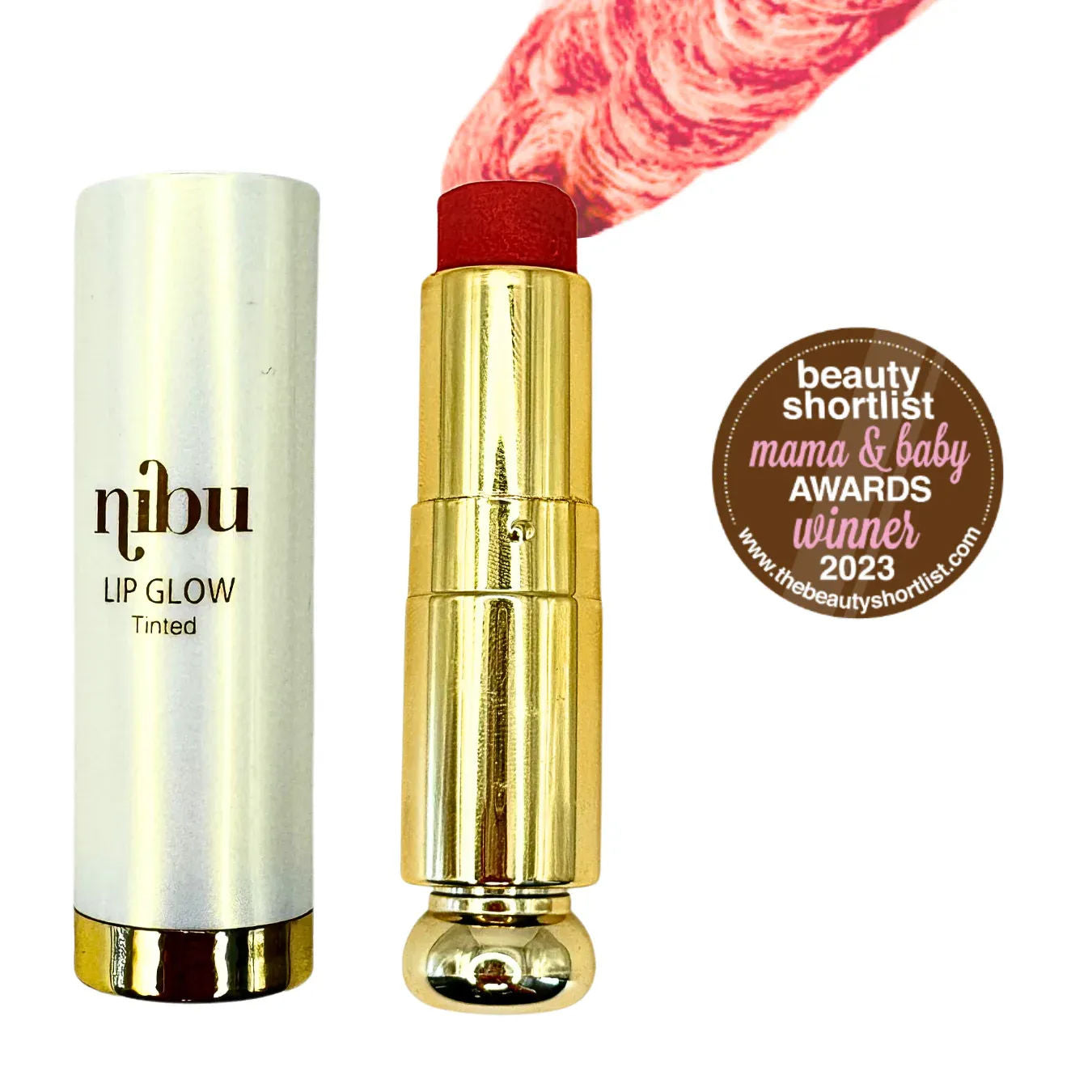 Nibu Tinted Lip Balm - Hydrating & Volumising anti-Ageing Lip Treatment