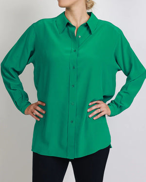 Women's Silk Shirt Button Front