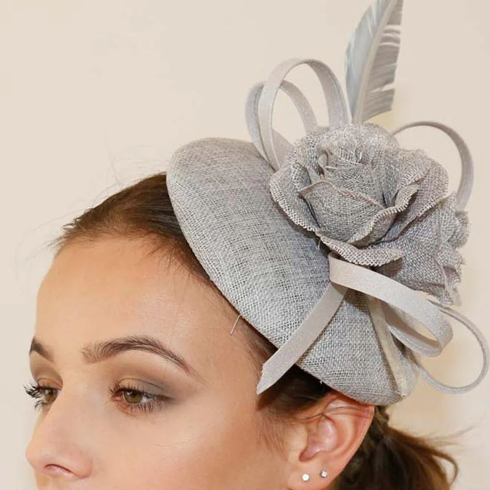 Ruby Rocks Carina Fascinator - Grey