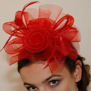 Ruby Rocks Yola Fascinator - Red