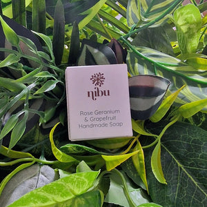 Nibu Travel Rose Geranium and Grapefruit Soap