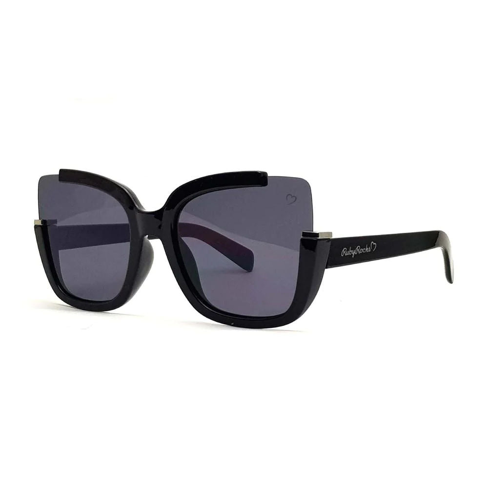 Ruby Rocks 'Elizabeth' Square Sunglasses In Black