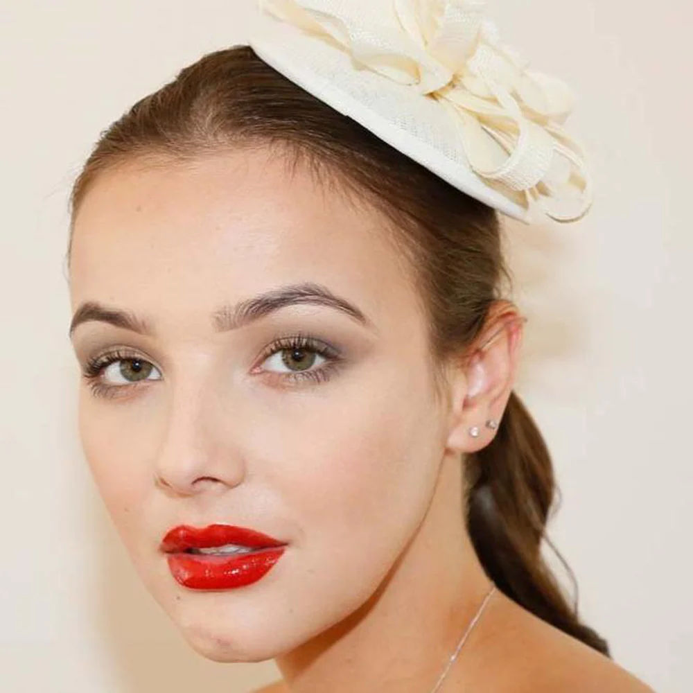 Ruby Rocks Jimena Fascinator - White