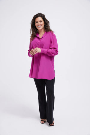 Women's Silk Shirt Mandarin Collar