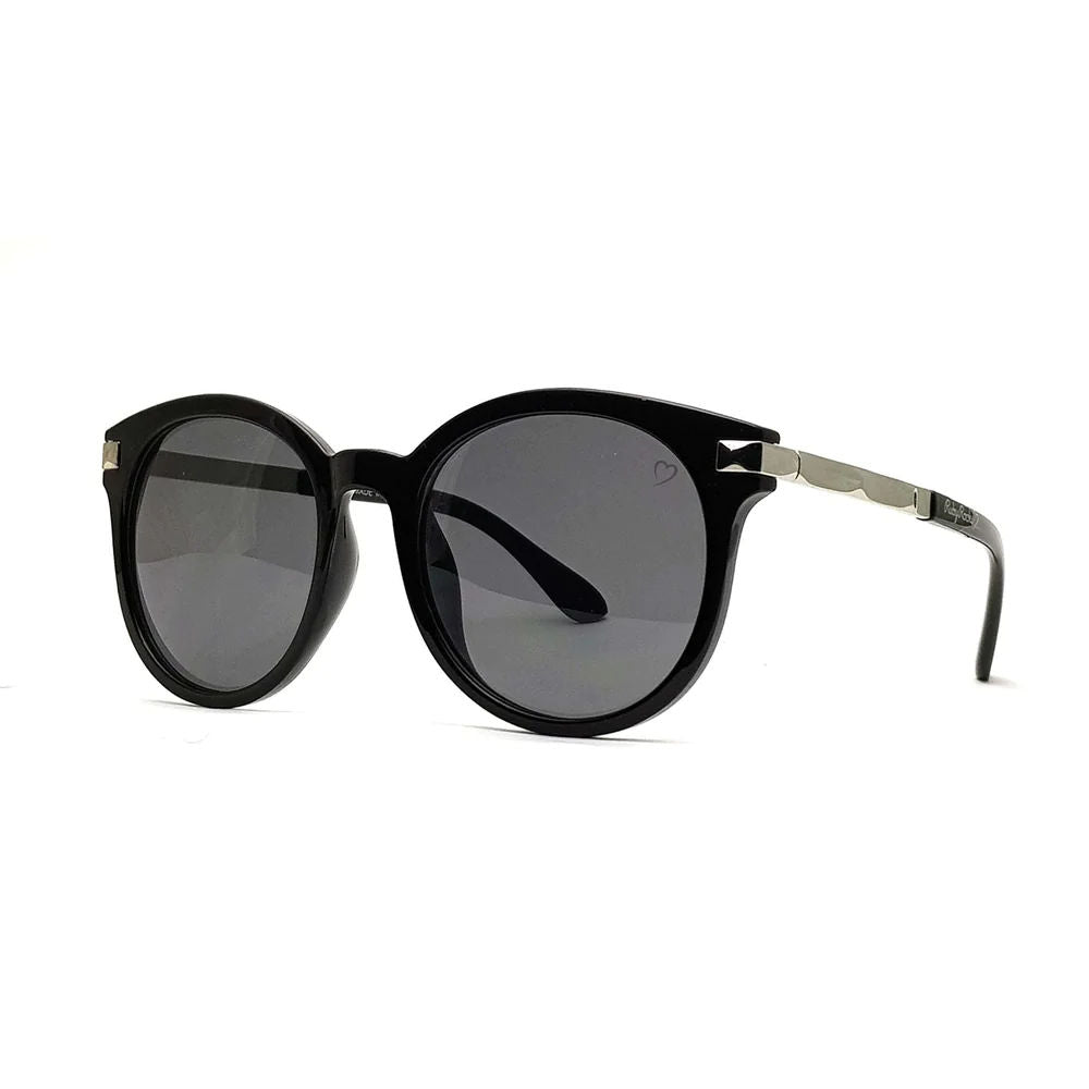 Ruby Rocks 'Chloe Tegan' Round Sunglasses In Black