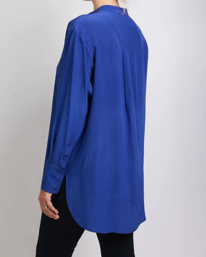 Women's Silk Shirt Mandarin Collar