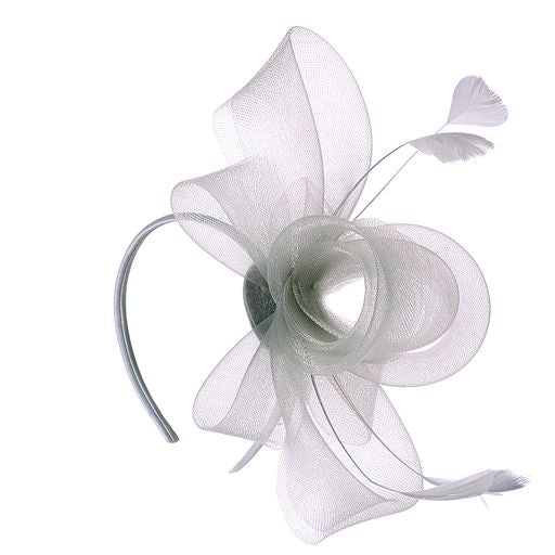 Ruby Rocks Viola Fascinator - Silver Grey