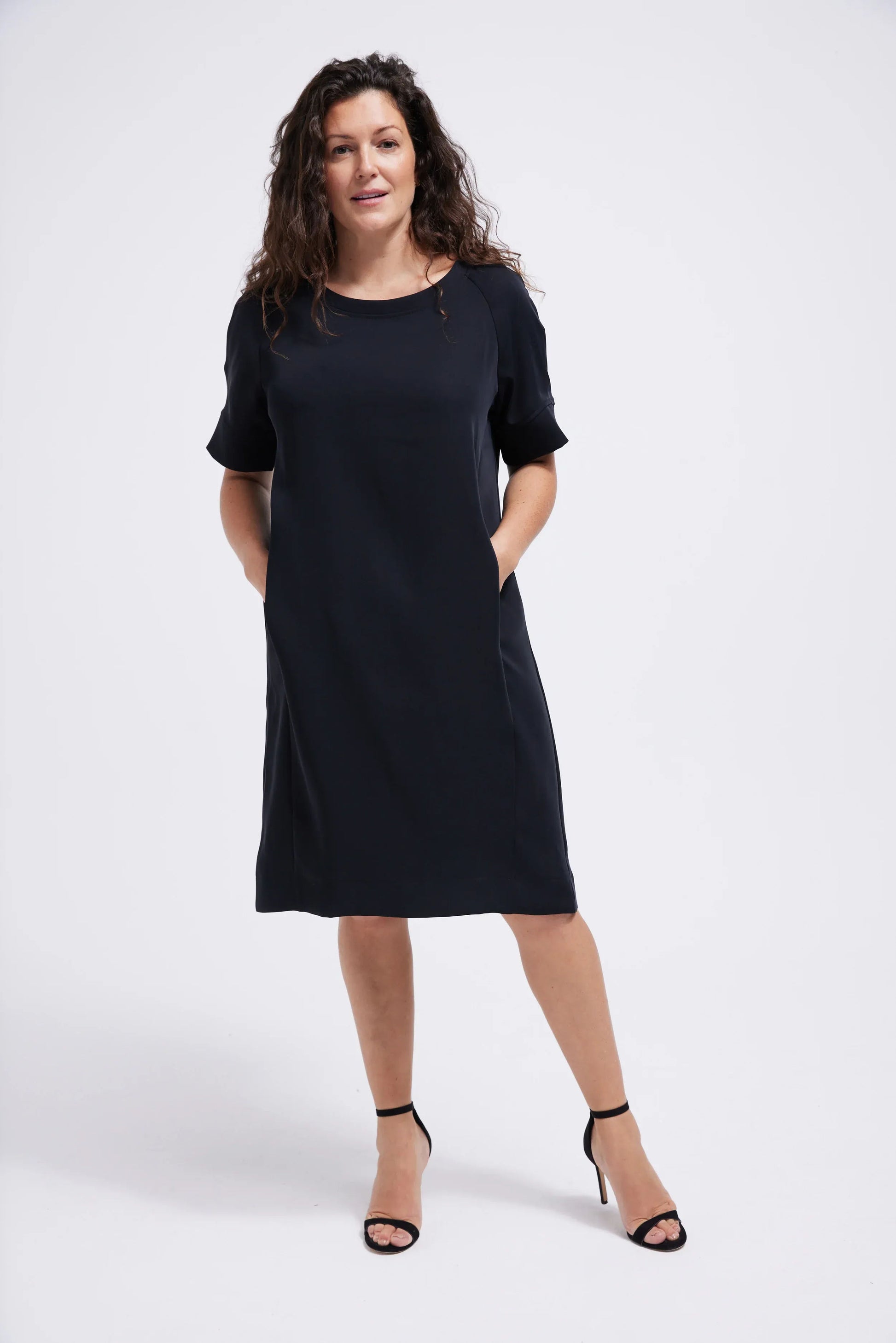 Women's Short Sleeve Black Dress