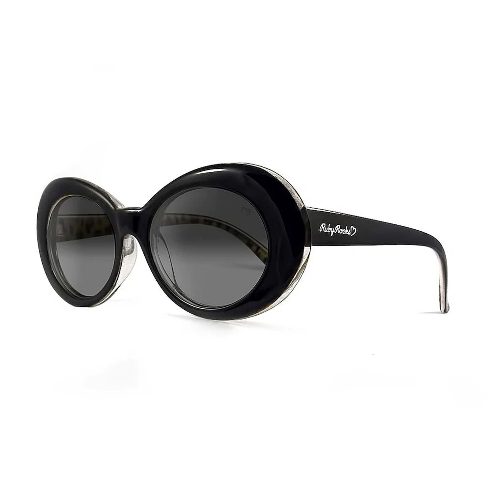 Ruby Rocks Ladies 'Antigua' Oval Sunglasses In Black