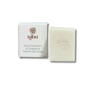 Nibu Travel Rose Geranium and Grapefruit Soap