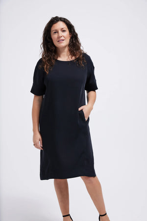 Women's Short Sleeve Black Dress