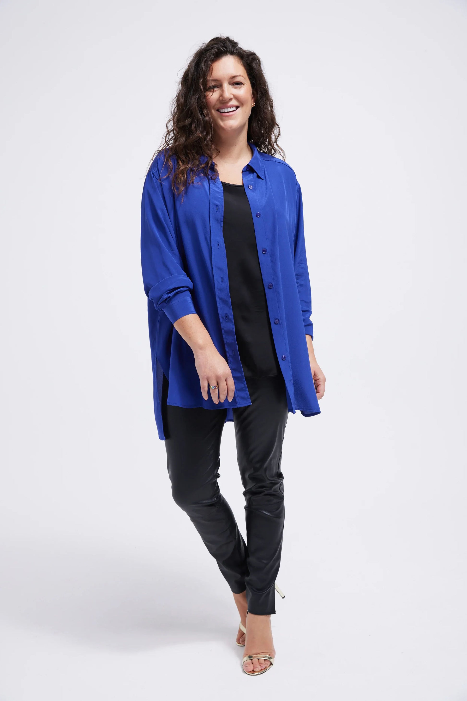 Women's Silk Shirt Button Front